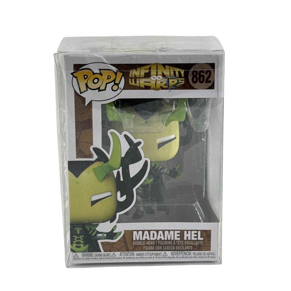 Funko Pop Marvel Infinity Warps Madame Hel #862 Green Vinyl Figure W Protector